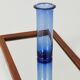 Danish wall mirror by Jacob Hermann & Per Lütken and Holmegaard glass vase, 1960s.