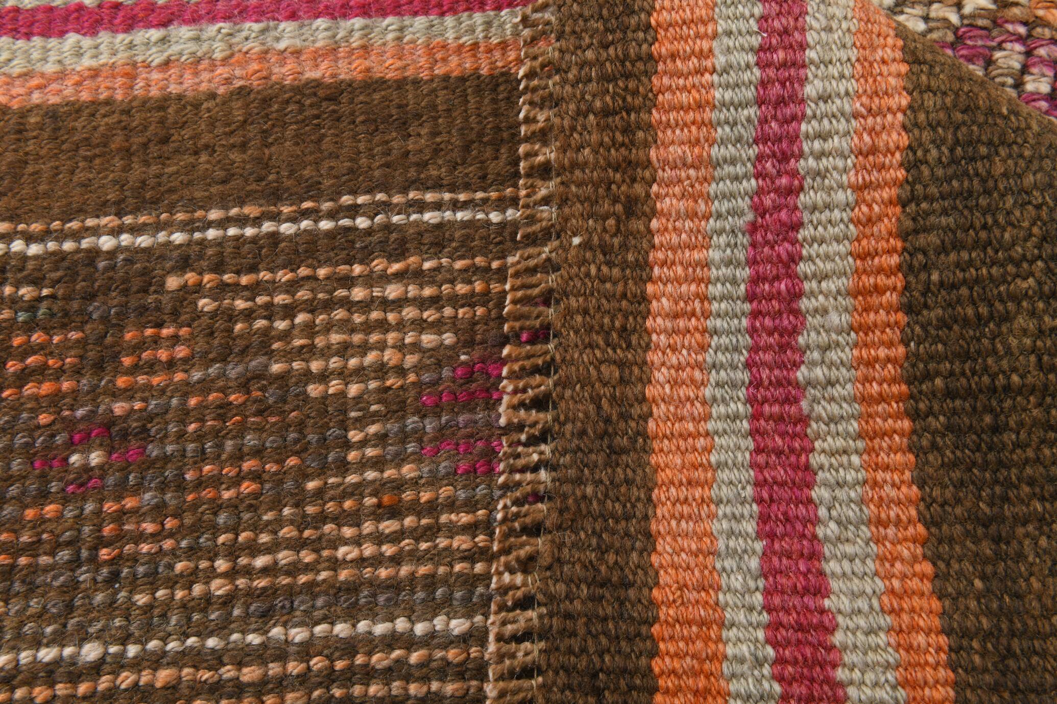 Light Orange & Red Turkish Runner Rug, 87x410Cm