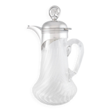 Leitão & irmão - carafe in solid silver and crystal from the art deco period