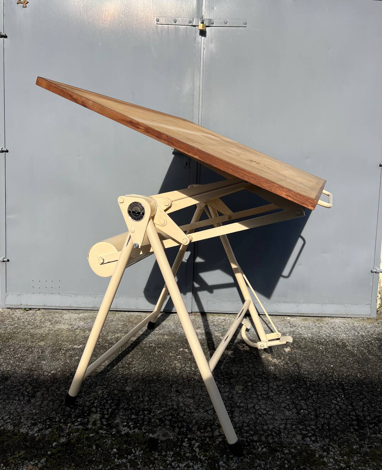 Table à dessin industrielle vintage Heliolithe
