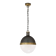Grand pendentif en bronze et verre Hicks, États-Unis