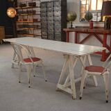 1950s white patina pine table