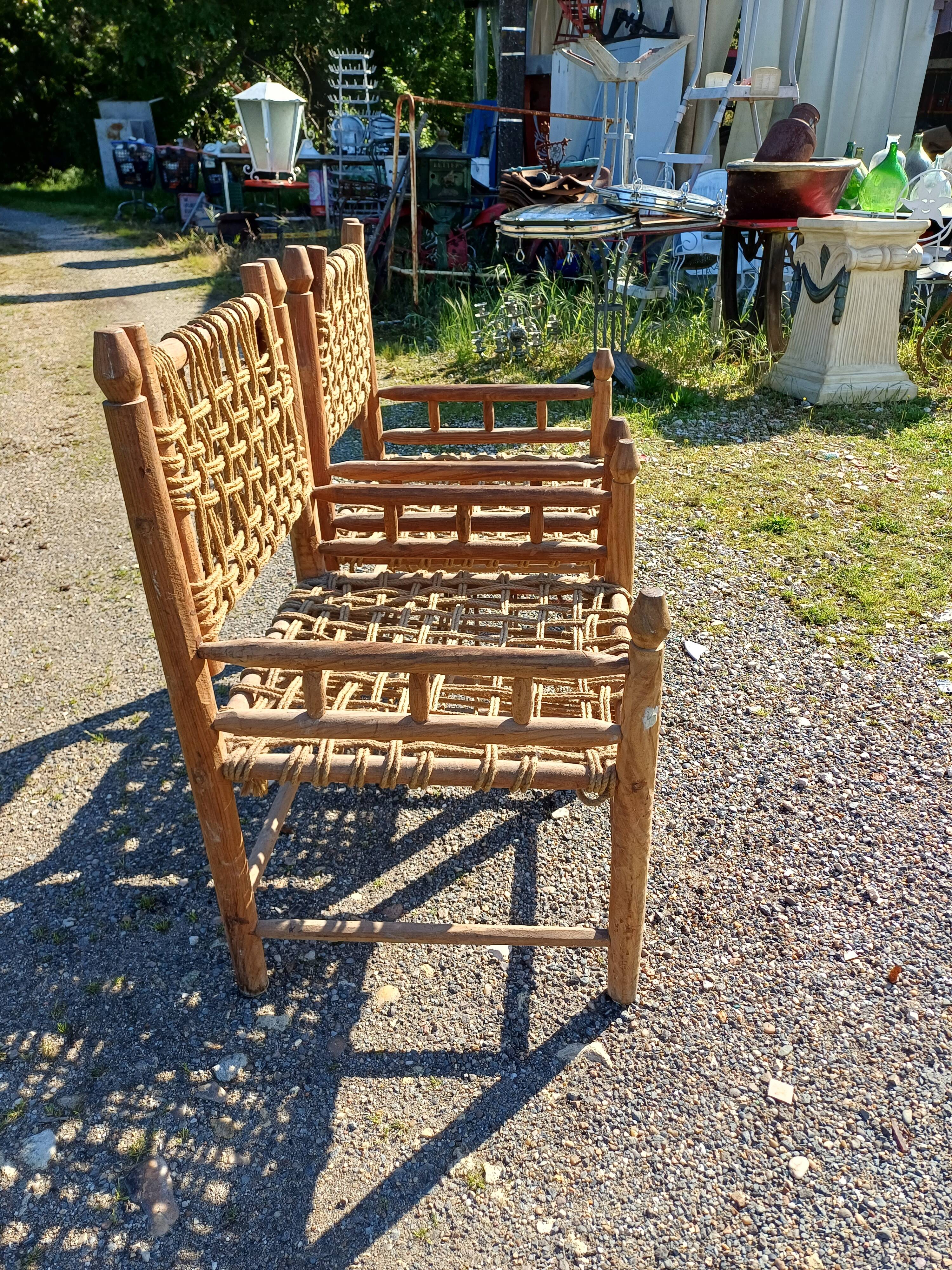 Wood and Rope Armchairs