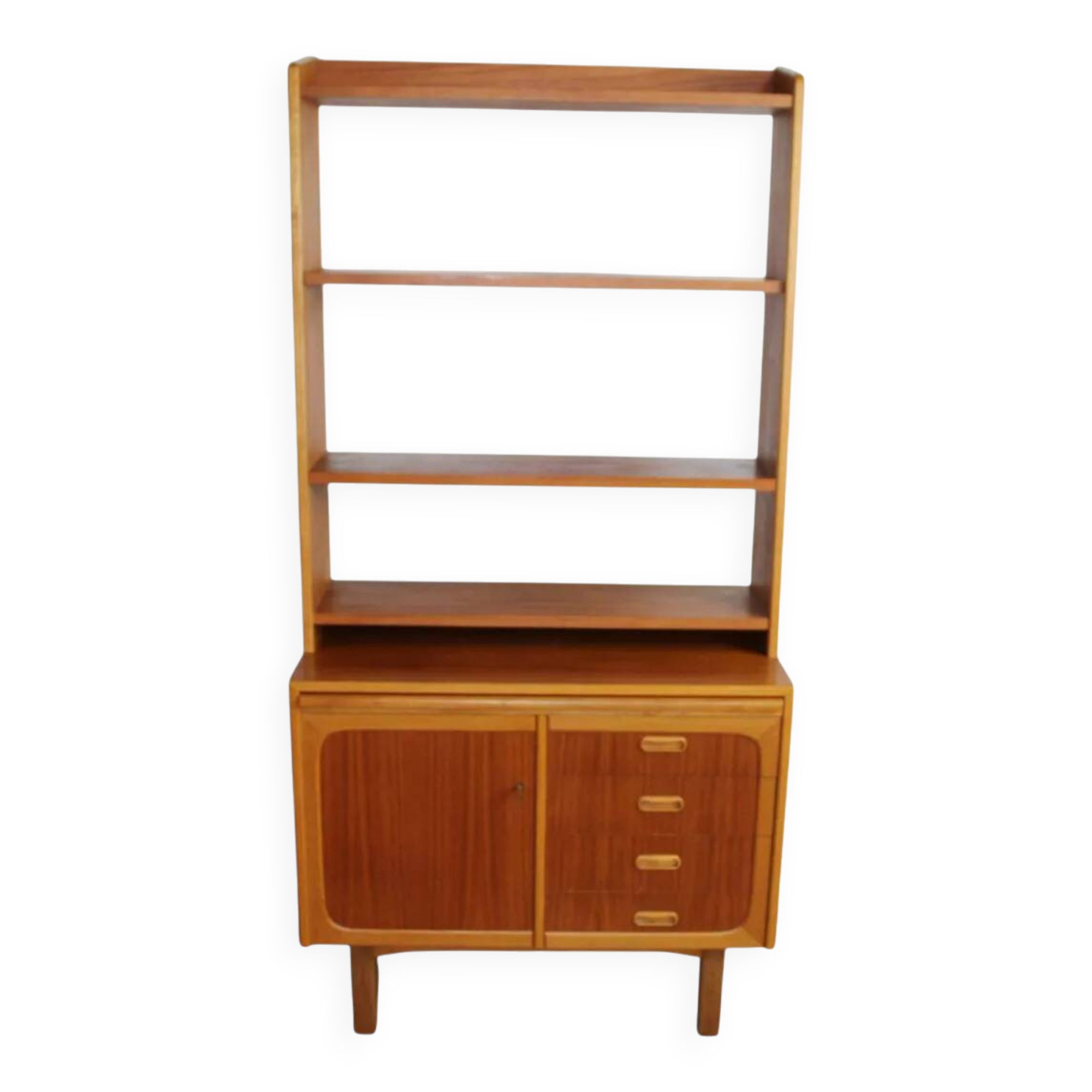 Vintage multifunctional Scandinavian teak bookshelf – Denmark – 1960s
