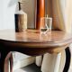 Table ronde table basse guéridon en bois vintage