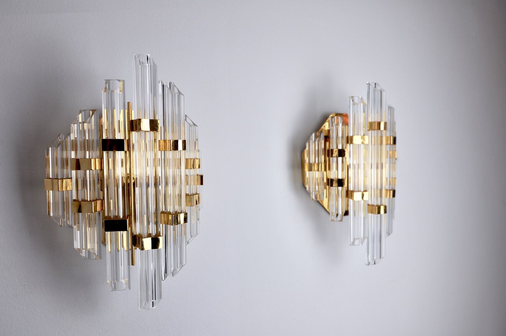 Pair of sconces, italy, 1970