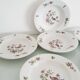 Set of 6 "Bird of Paradise" soup plates from Sarreguemines