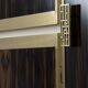 Luciano Frigerio Mid-Century Modern Italian Brass and Walnut Wardrobe, 1970