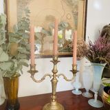 Old brass candlestick