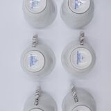 6 cups and under porcelain cup Bernardaud Limoges verdi model