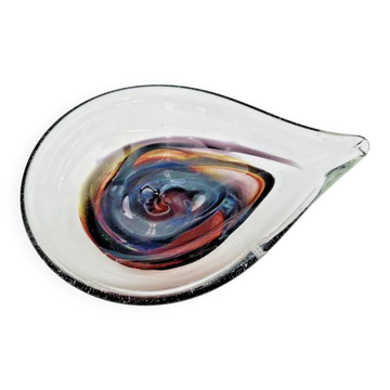 Hand-blown glass trinket dish