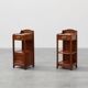 Pair Art Nouveau Nightstands with marble top by Paul Alexandre Dumas, Franc