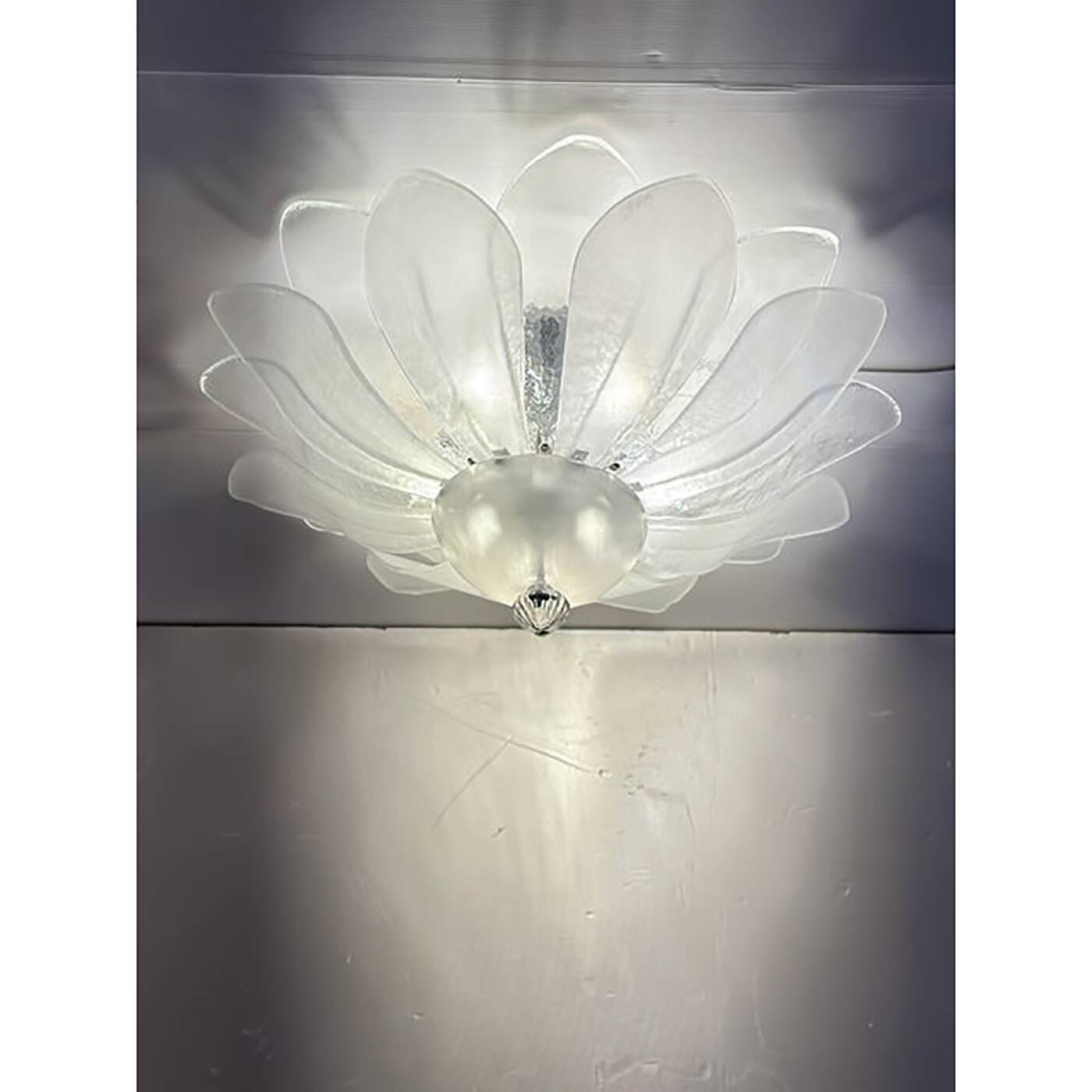 Contemporary Modern Flower  Glass Flush Mount
