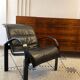 Pair of "Polhem" armchairs in leather by Tord Björklund for IKEA 1980.