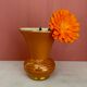 Vintage art deco vase in pink and gold ceramic