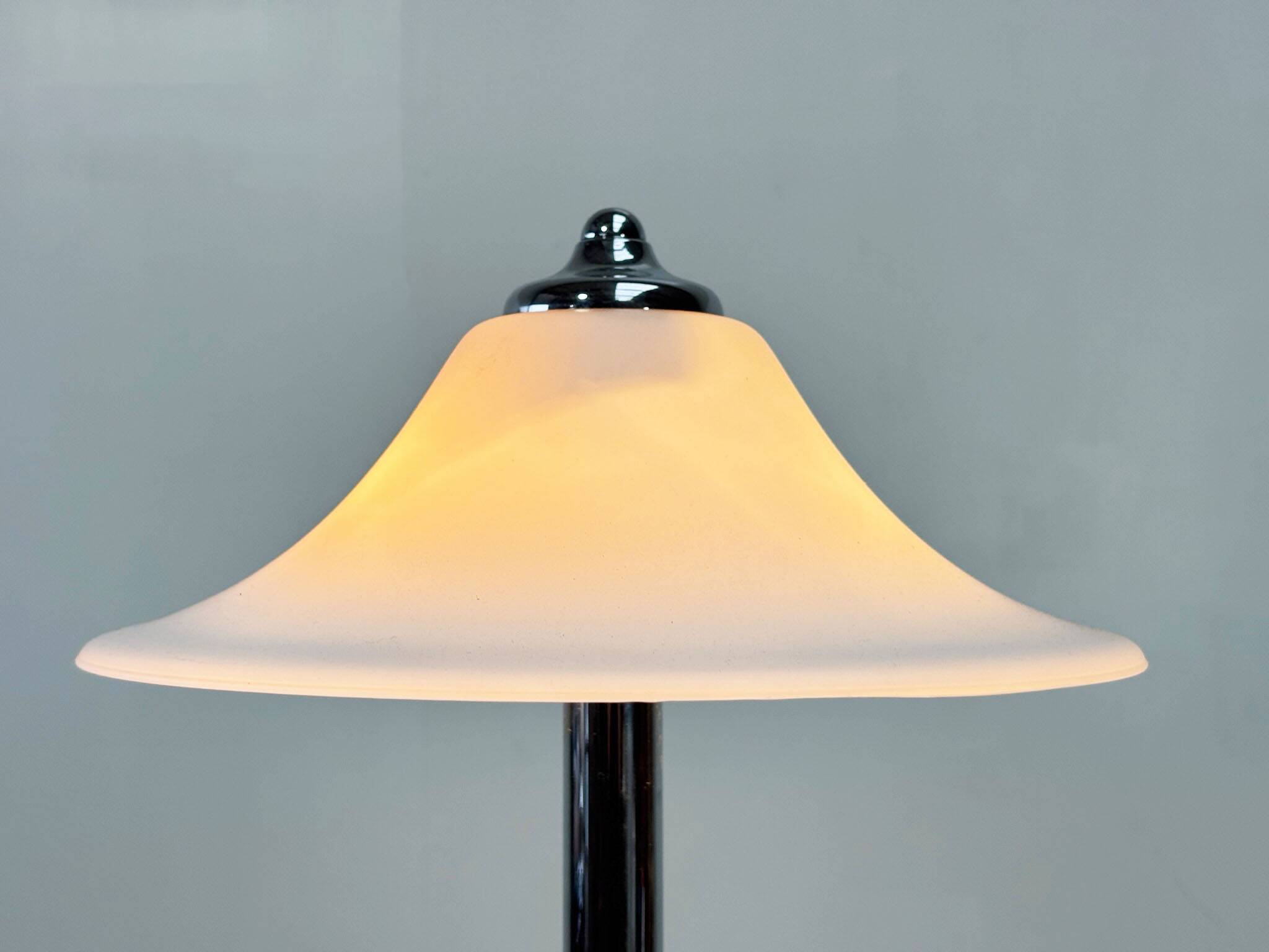 German opaline glass table lamp