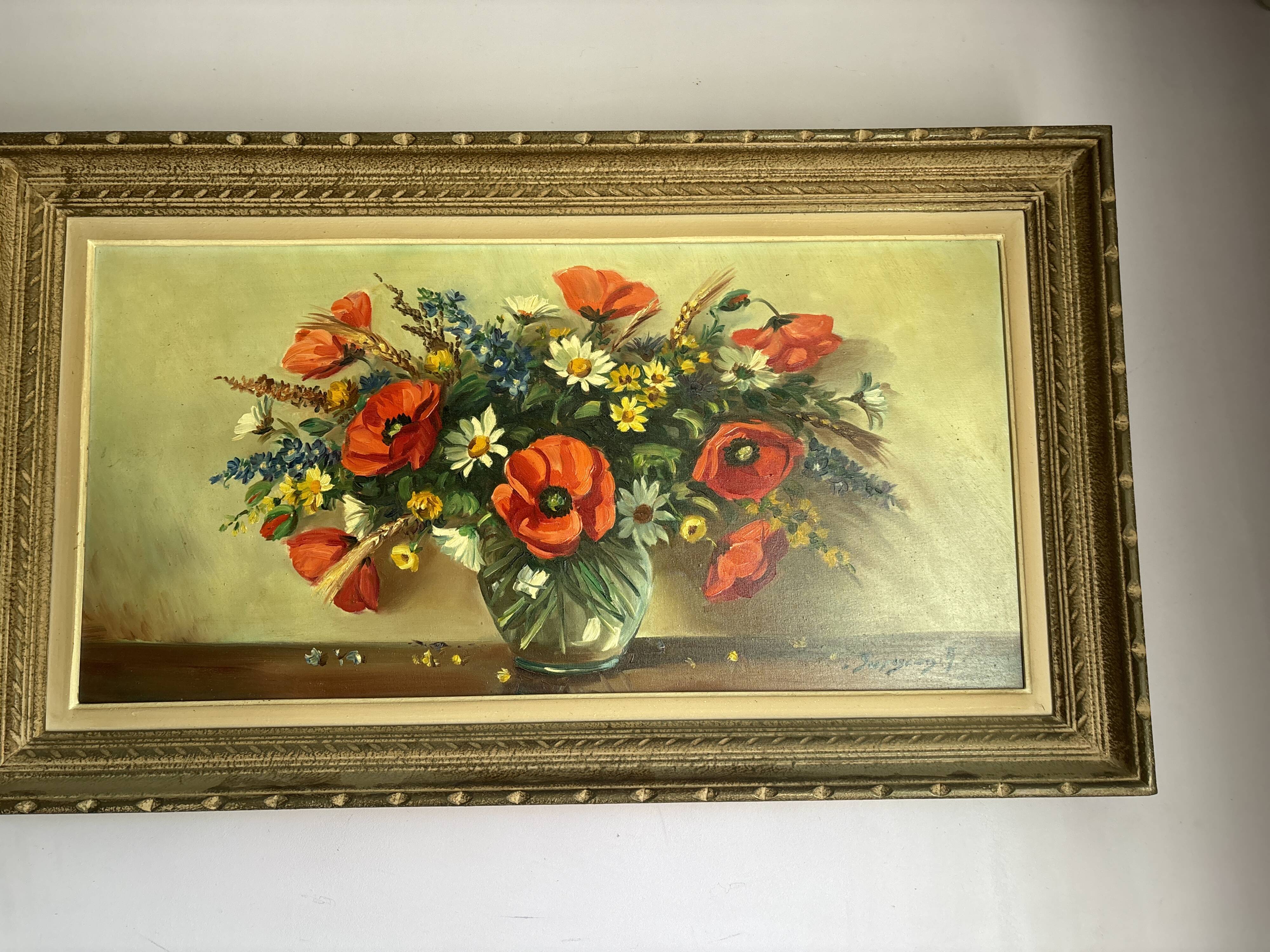 Grande tableau bouquet de fleurs