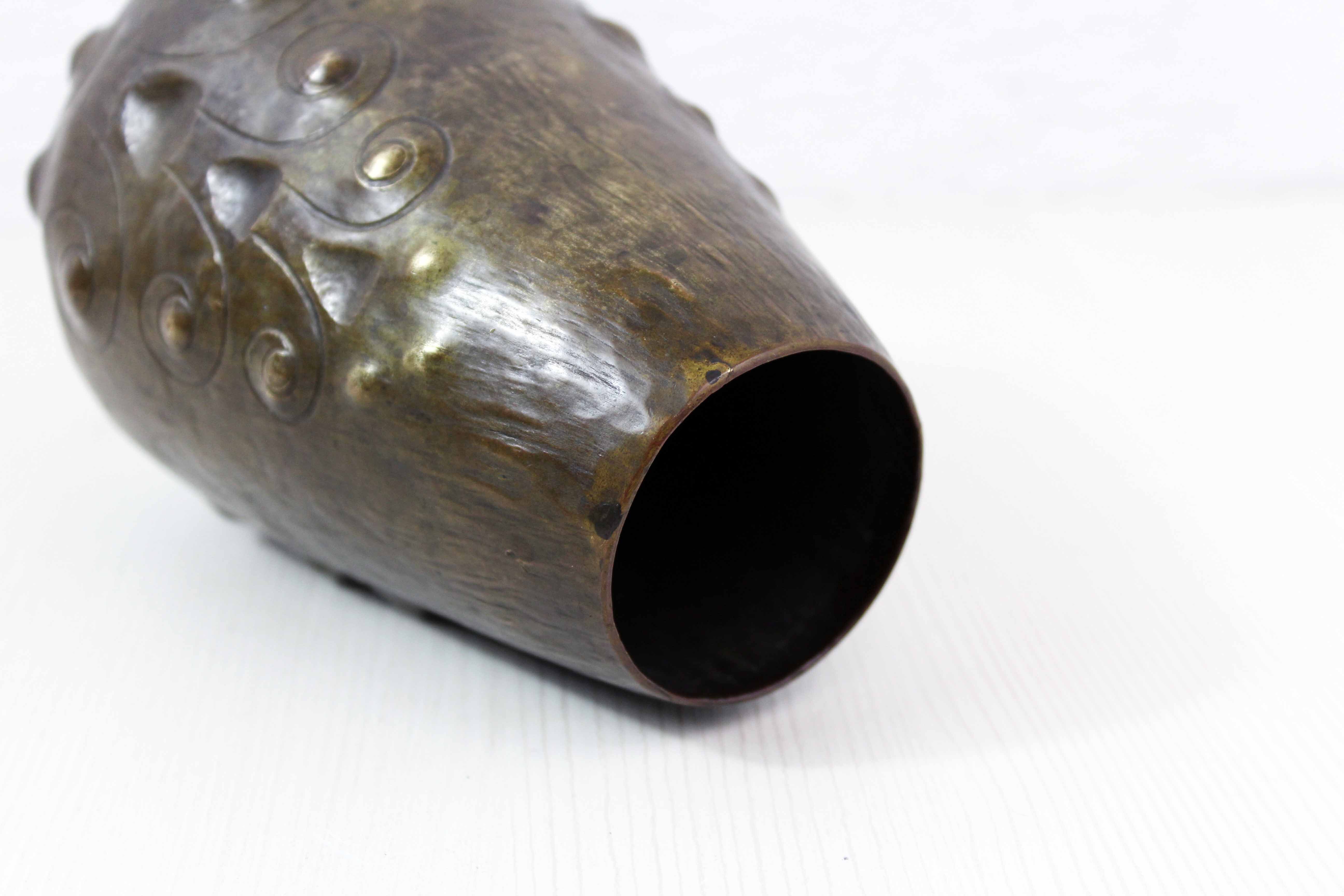 Art deco copper vase