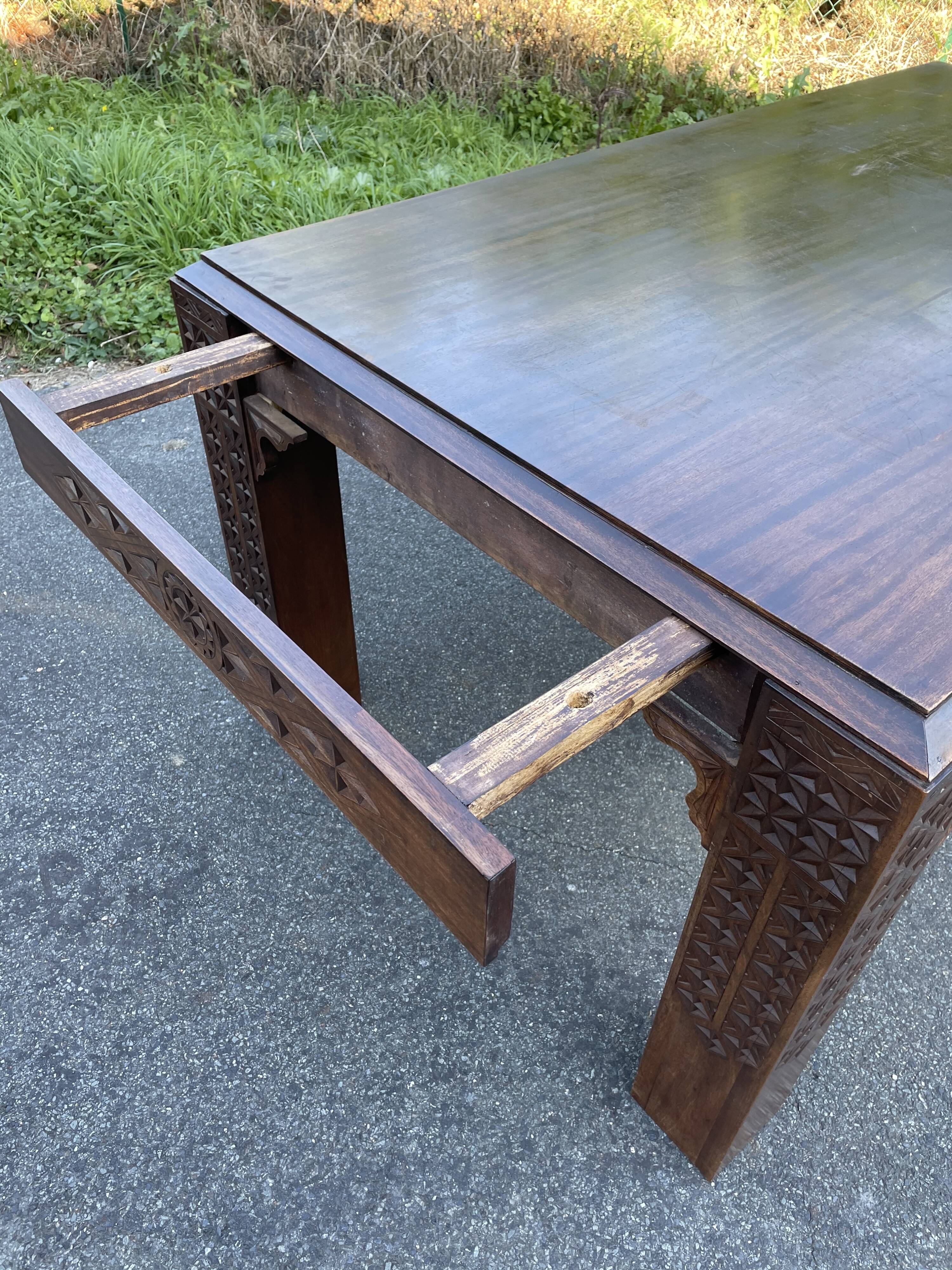 Desk living room table art deco brutalist furniture Morocco