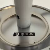 Floor lamp in white metal and plastic, Swisslamps SLZ design, vintage 80s