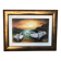 Painting oil antoine barques seaside + gilded wood frame #a220