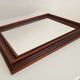 Miroir vintage en bois massif, années 60-70