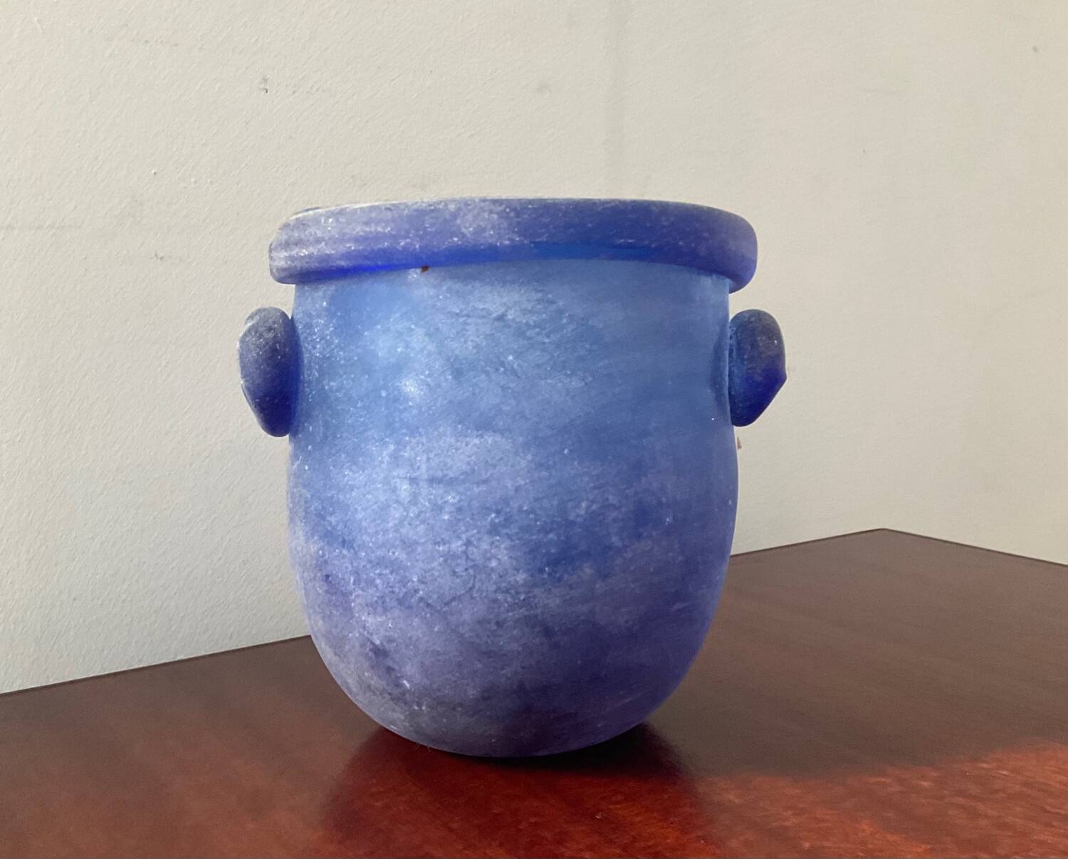 Cache pot vintage « Scavo » pâte de verre de Murano