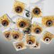 12-light Mazzega chandelier in amber and clear murano glass and chrome. Ita