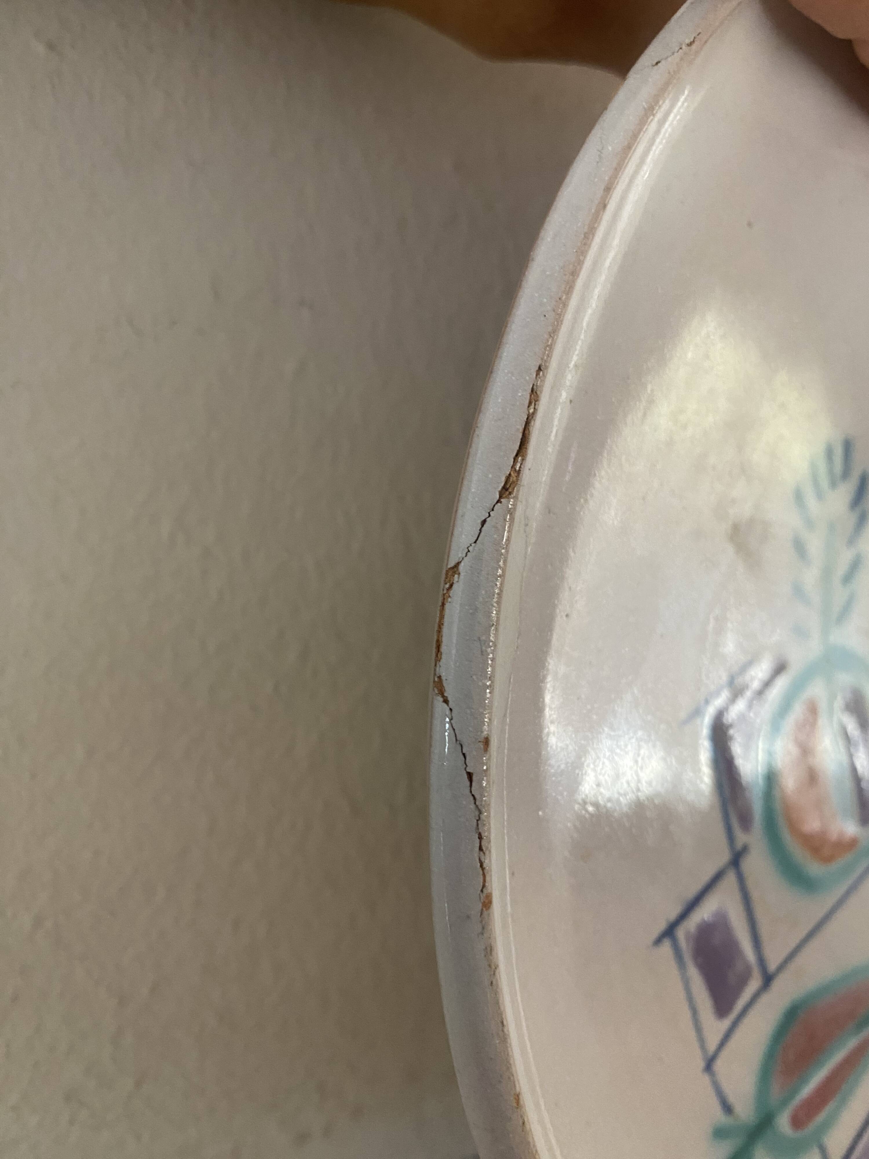 Decorative plate from Vallauris signed Cerenne