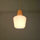 Scandinavian honey-colored opaline pendant light, 1960s