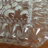 Square moulded glass ceiling light