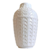 Mid-Century White Glazed Vase by Bay Keramik, West Germany, 1950s