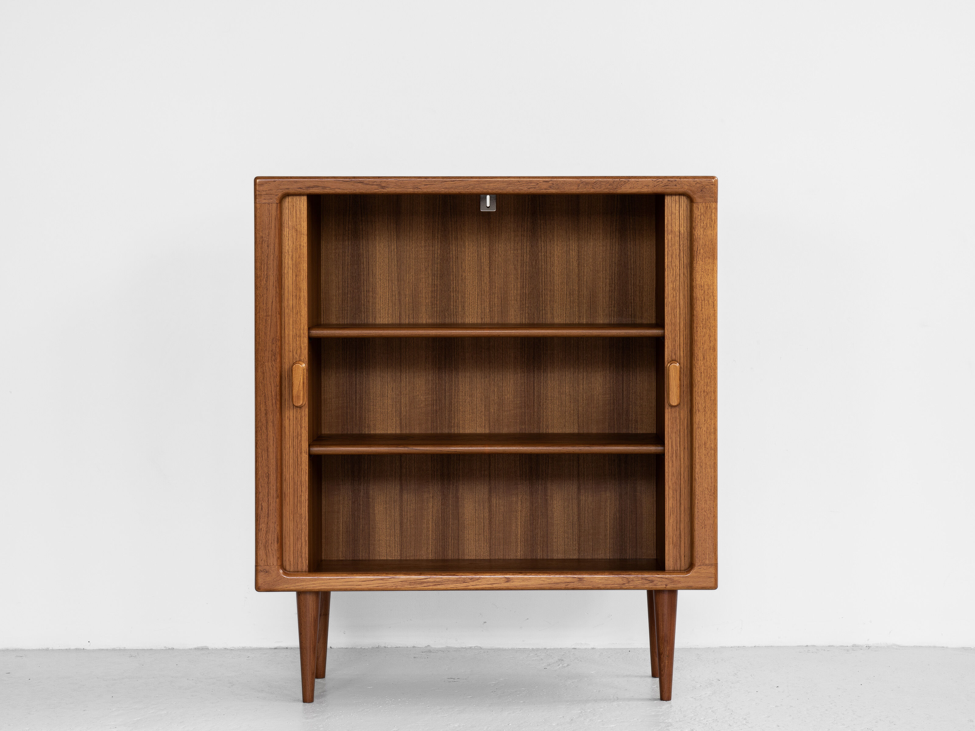 Midcentury danish cabinet with tambour doors by Dyrlund 1960s