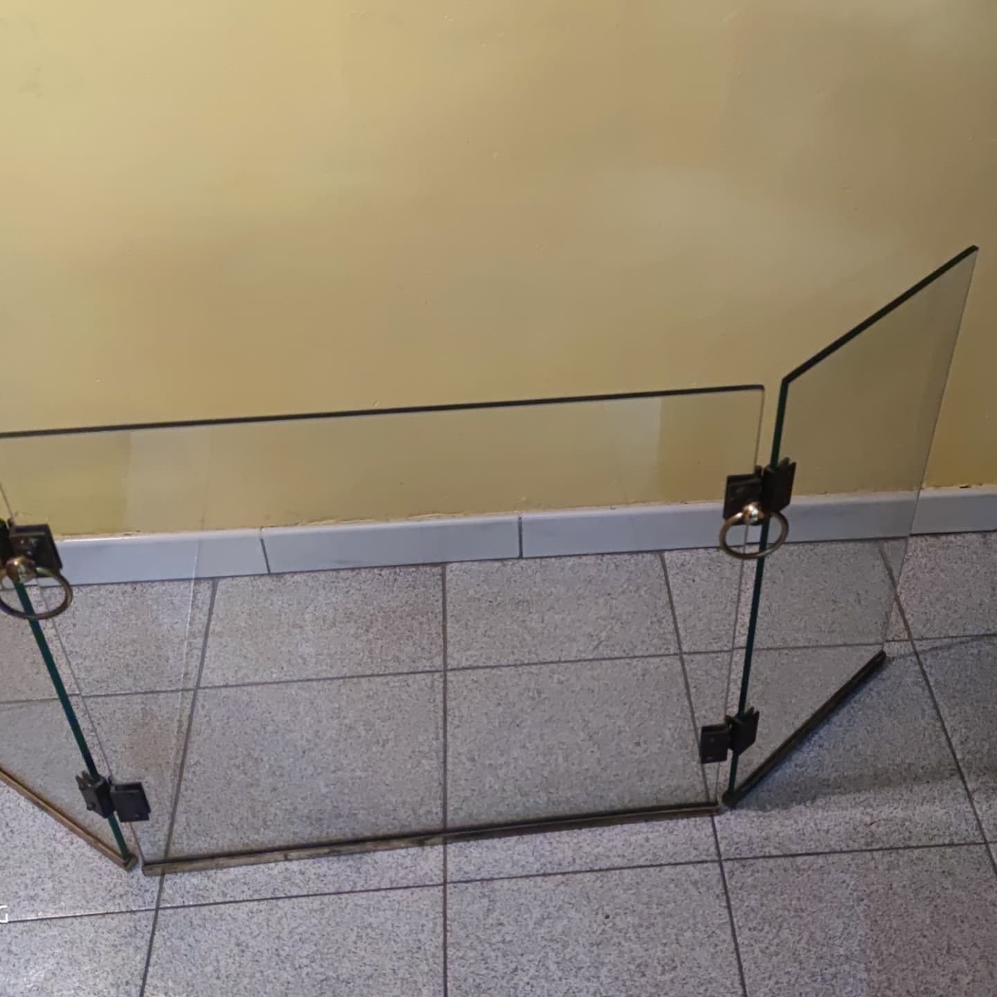 Fire or sparks glass and golden brass