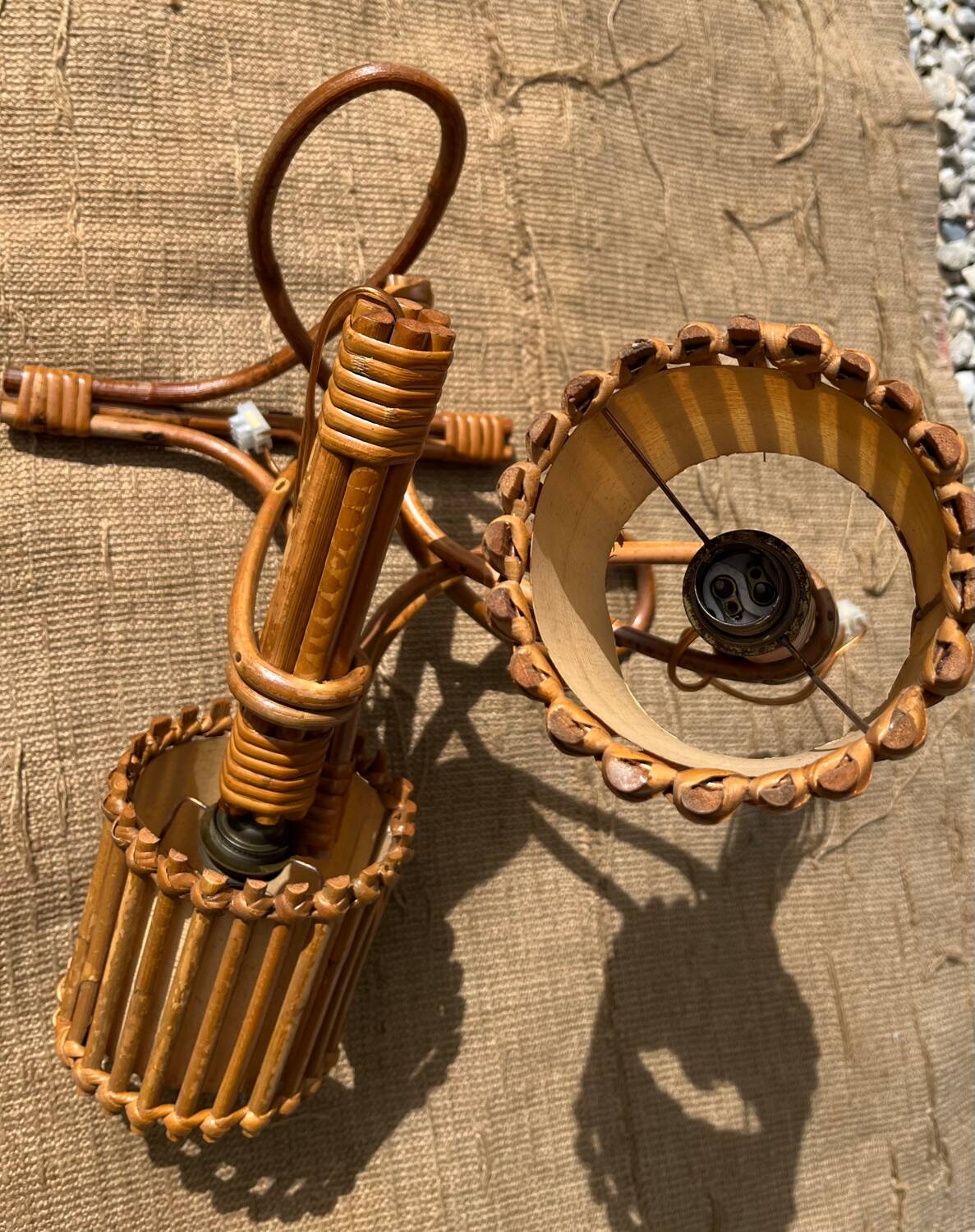 Pair of vintage Louis Sognot wall lights