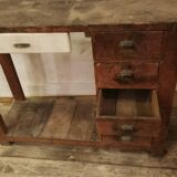 Established console wood drawers workshop