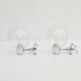 1980s pair of wall lamps, Karl Lenz, Germany