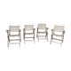 Garden white wood armchairs