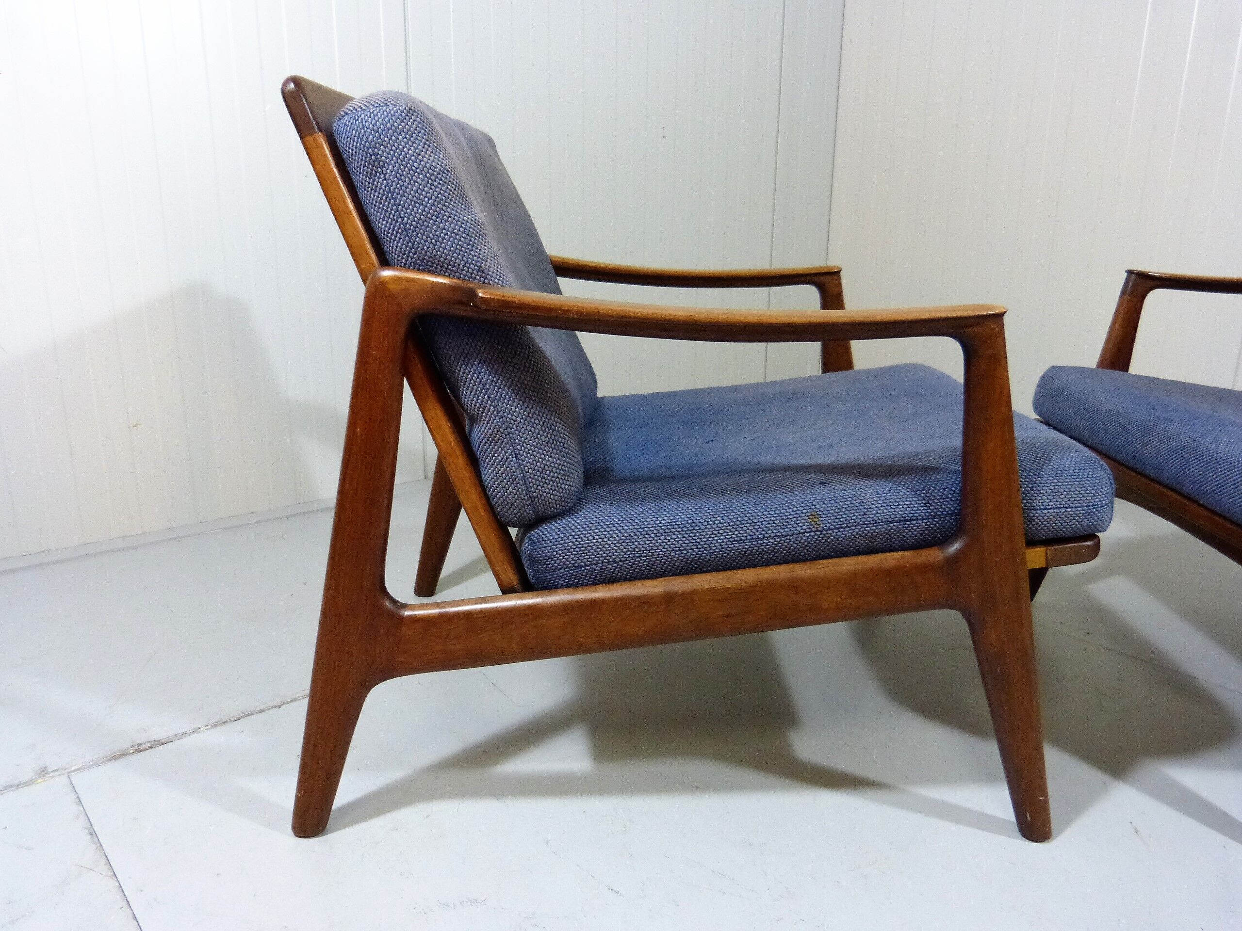 Set of 2 Teak Easy Chairs, Denmark 1960's