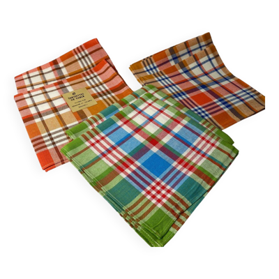 Serviettes de tables pur coton neuves vintage