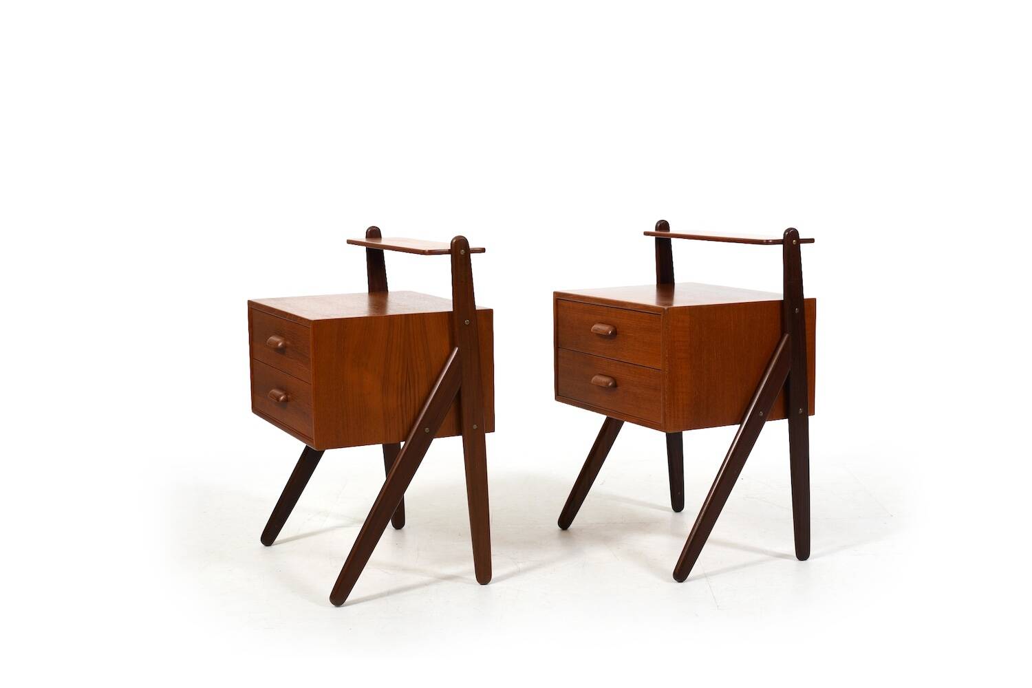 Pair of Teak Nightstands by Sigfred Omann for Ølholm 1960s