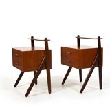 Pair of Teak Nightstands by Sigfred Omann for Ølholm 1960s