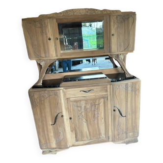 Parisian Art Deco sideboard in natural wood