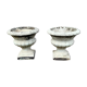 Pair of Medici vintage antique stone planters