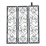 Set of 3 wrought iron grilles