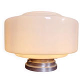 Grand plafonnier Art Déco Philips, opaline blanche, 1930