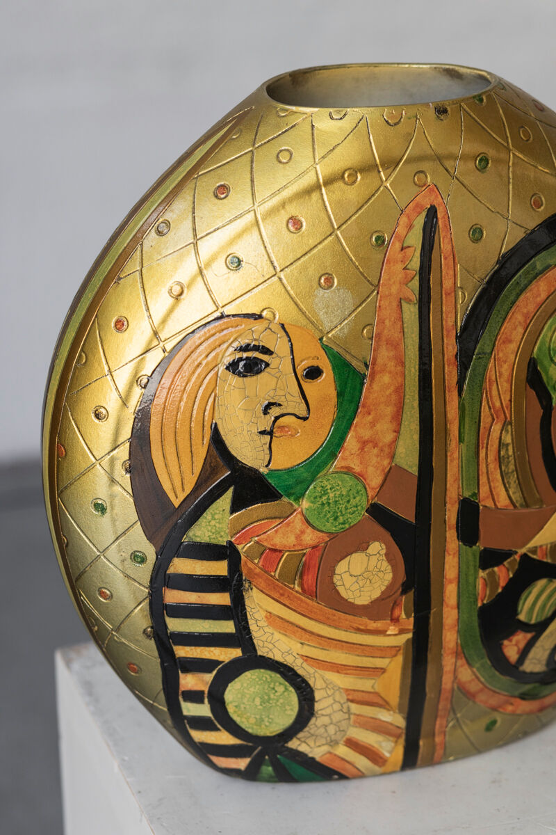 Modernist vase with Picasso inspired ornaments, 1970’s