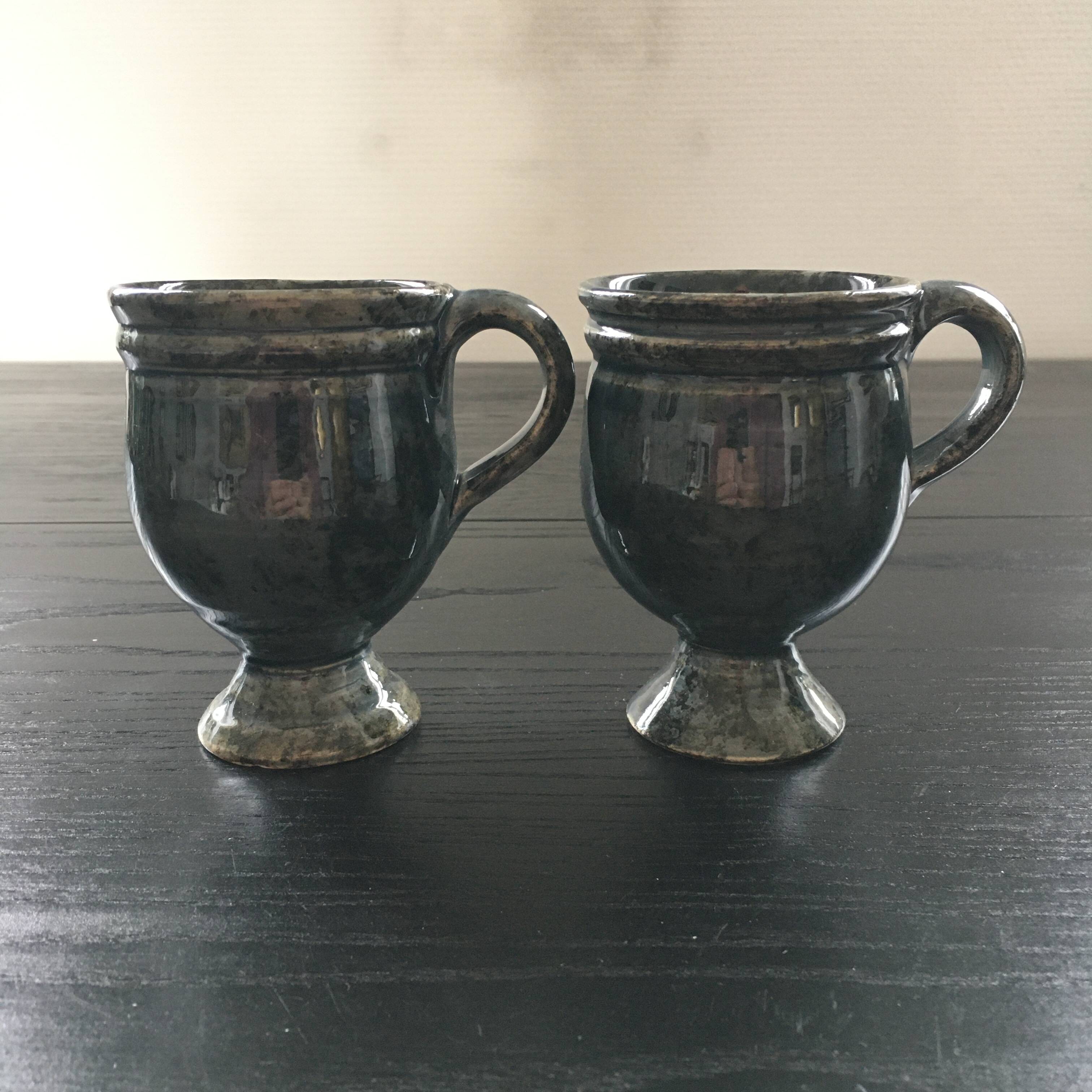 Pair of midnight blue cups