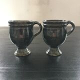 Paire de tasses bleu nuit