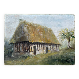Huile sur panneau signée Surville